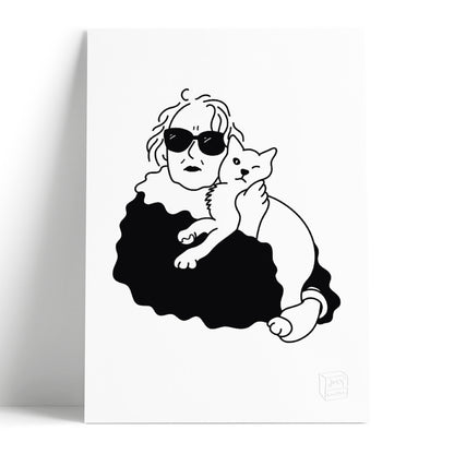 Portrait en buste avec animal
