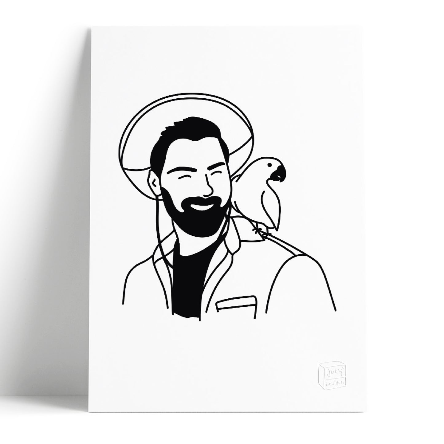 Portrait en buste avec animal